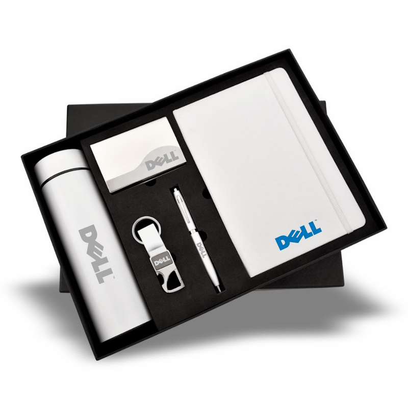 Corporate Excellence: 5-in-1 White Bottle & Accessories Gift Set
