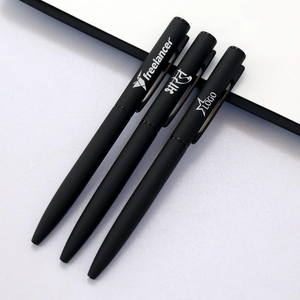 Personalized Sleek Black Ball Pen - Corporate Gifts, Personal Use