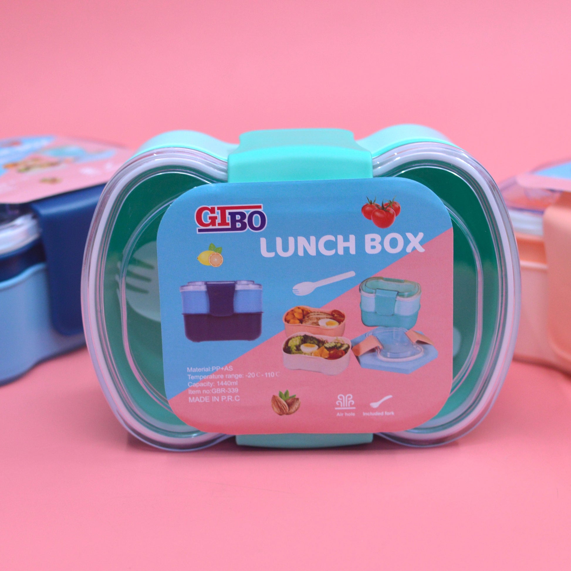 Premium Plastic The Double Decker Lunch Box - 1440ML