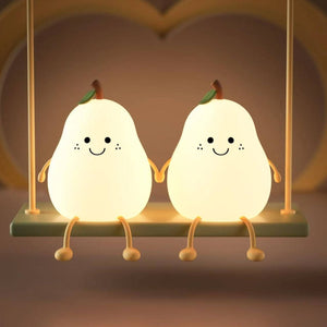 Silicone Pear Touch Night Lamp