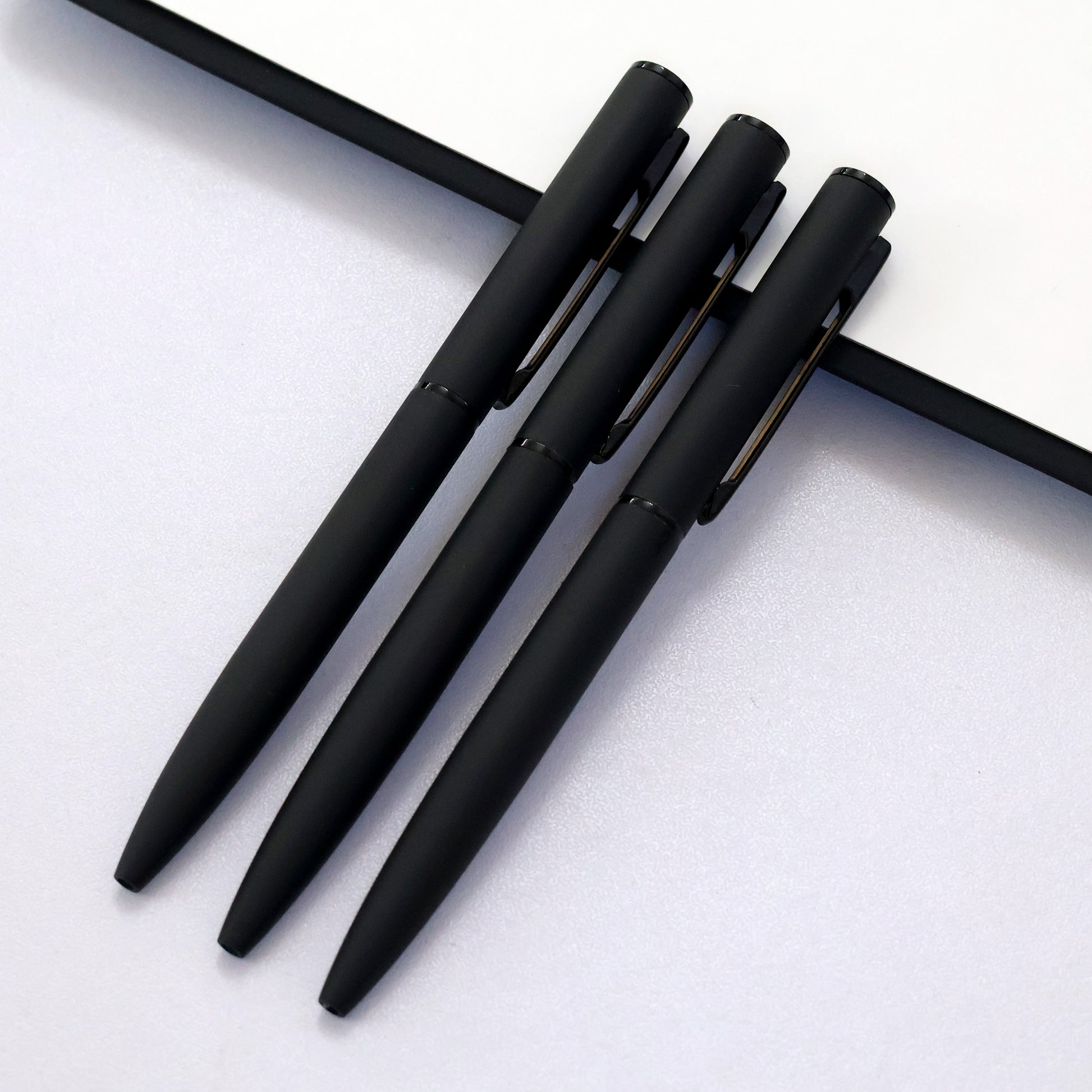 Personalized Sleek Black Ball Pen - Corporate Gifts, Personal Use