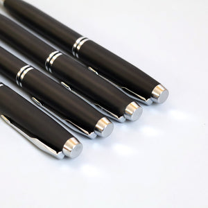 Personalized Silver-Touched Black Pen - Corporate & Personal Gift