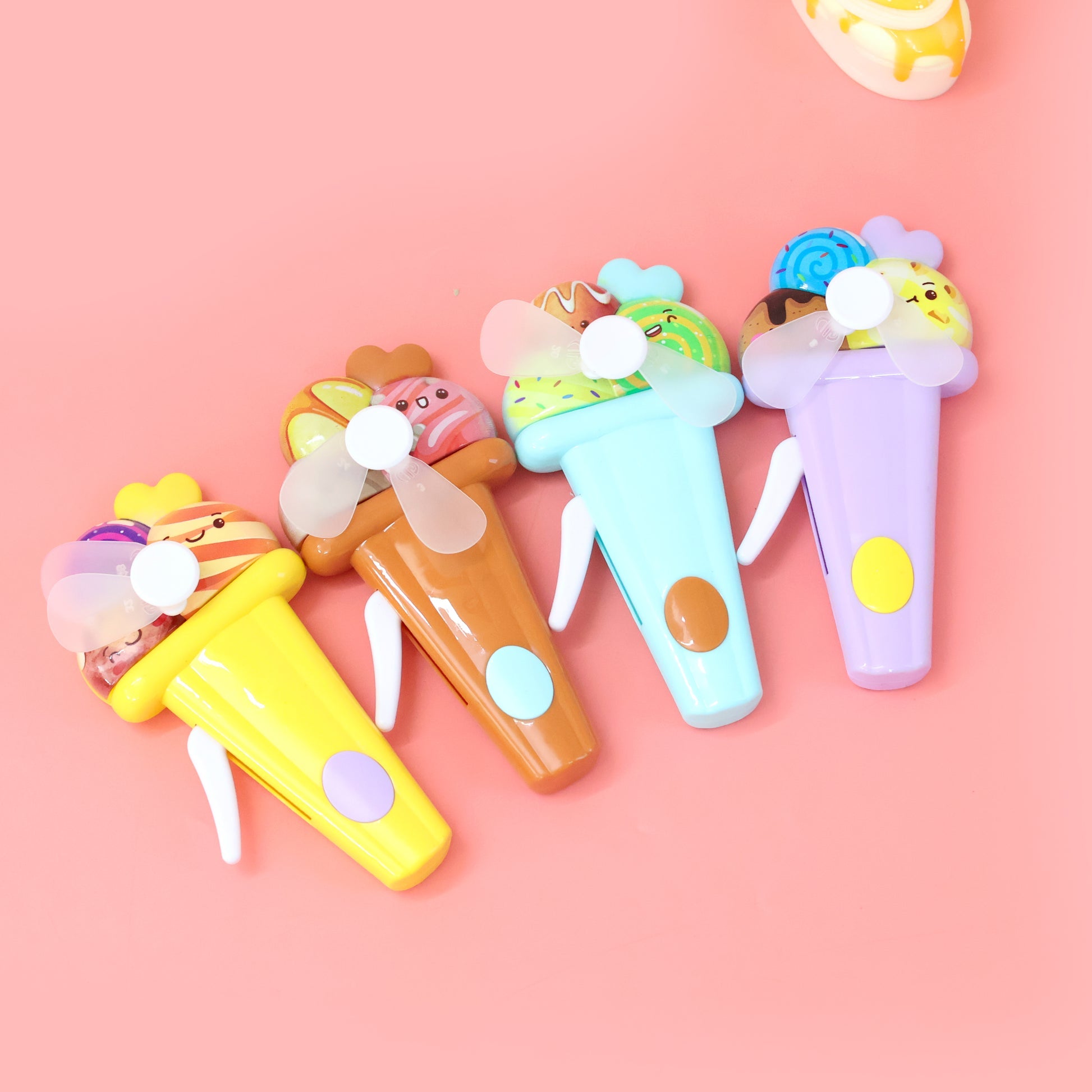 Mini Portable Hand Pressure Fan ( Ice Cream )