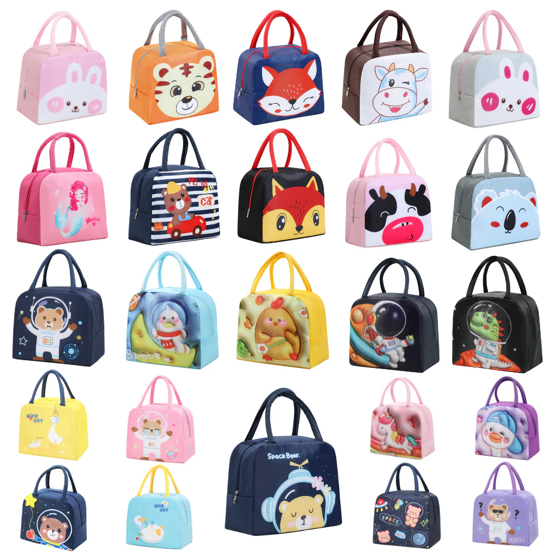 Cartoon-Style Thermal Multipurpose Lunch Bag