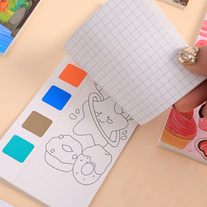 12-Page Watercolor Painting Book + Brush!