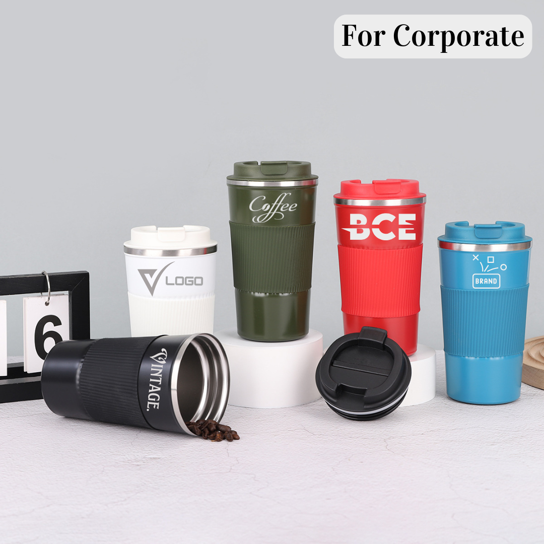 Stainless Steel Vacuum Coffee Mug with Sleeve 510ml