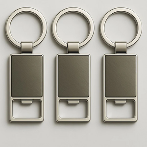 2-in-1 Sleek Metal Keychain with Built-in Bottle Opener