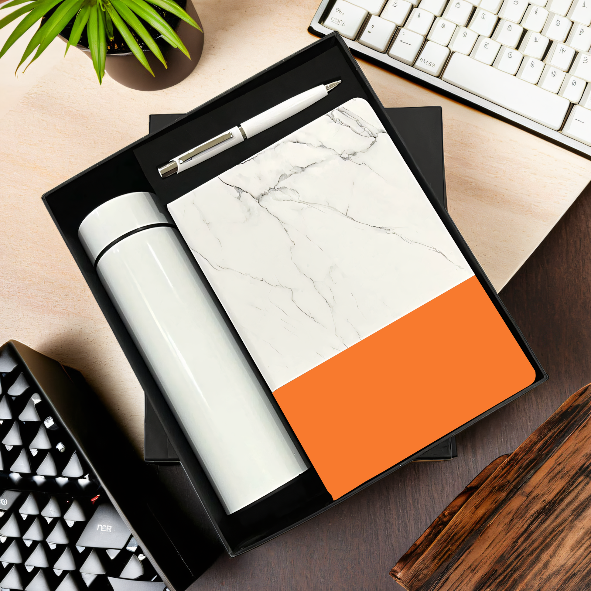 Luxury Corporate Gift: Bottle, Pen & Diary Combo